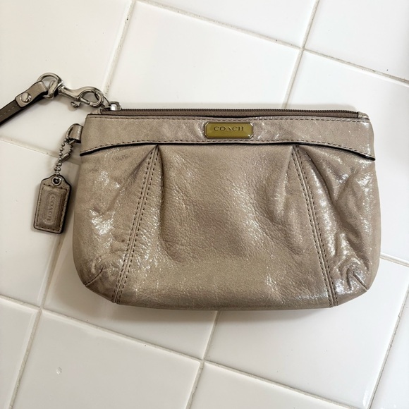 Coach Handbags - Coach Shimmering Beige Wallet